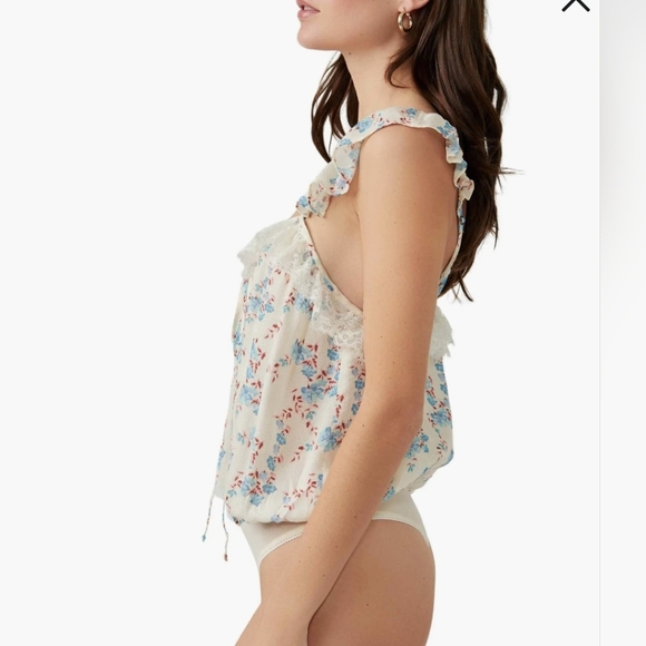 NWT FREE PEOPLE Take It Away Bodysuit size medium floral Womens - Picture 3 of 13